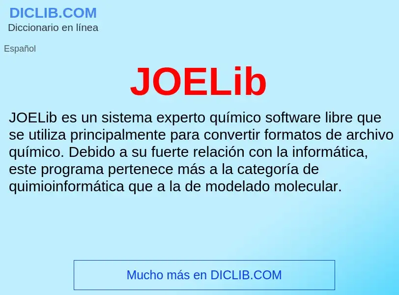 O que é JOELib - definição, significado, conceito