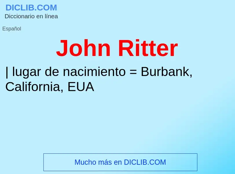 Что такое John Ritter - определение