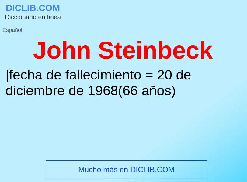 Τι είναι John Steinbeck - ορισμός