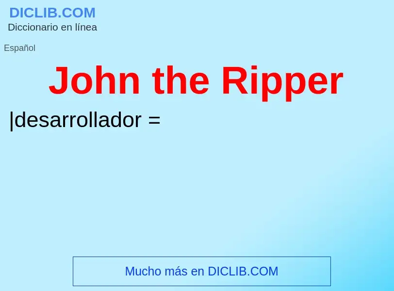 What is John the Ripper - meaning and definition