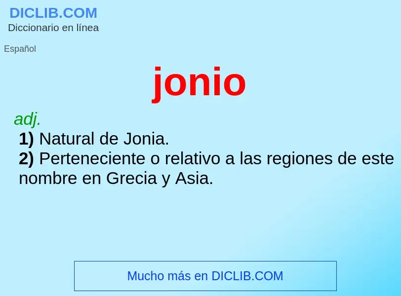 What is jonio - definition