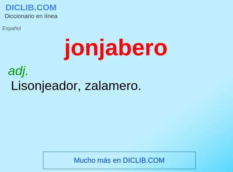 What is jonjabero - definition