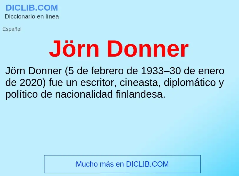 Τι είναι Jörn Donner - ορισμός