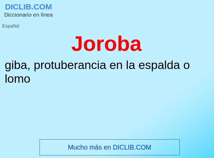 Wat is Joroba - definition