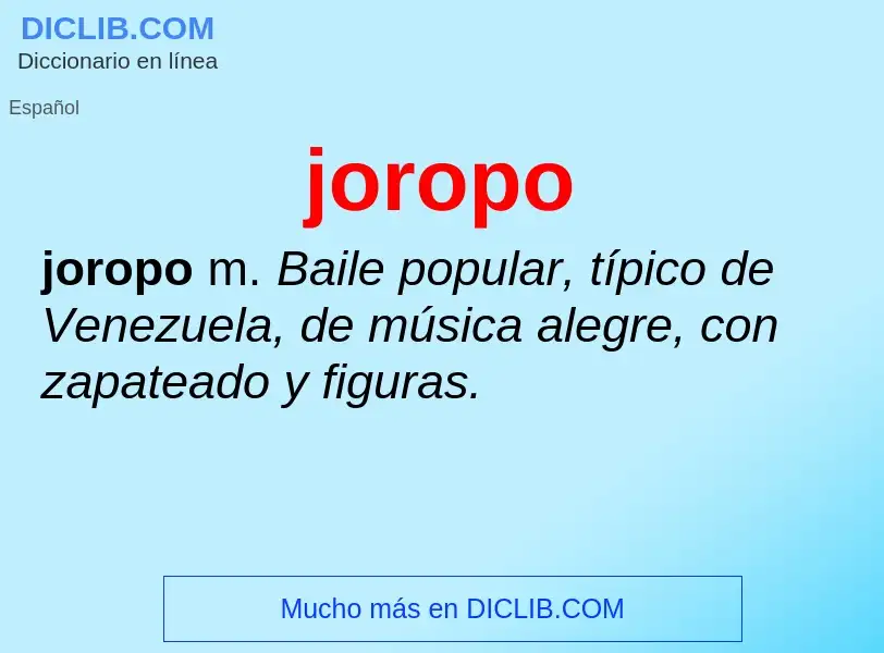 What is joropo - definition