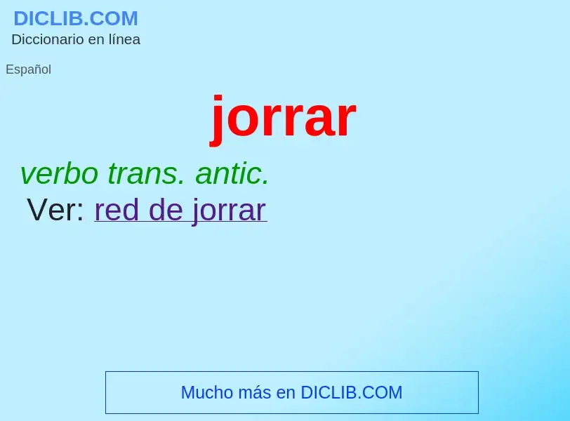 What is jorrar - definition