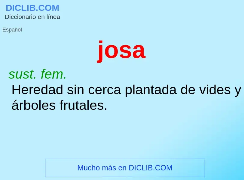 What is josa - definition