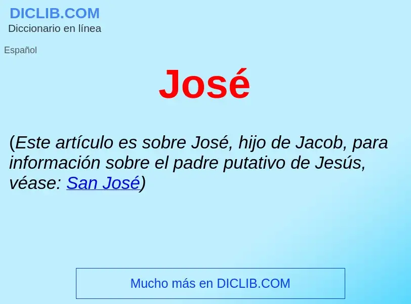 ¿Qué es José ? - significado y definición