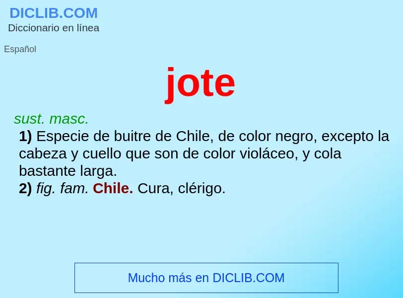 What is jote - meaning and definition