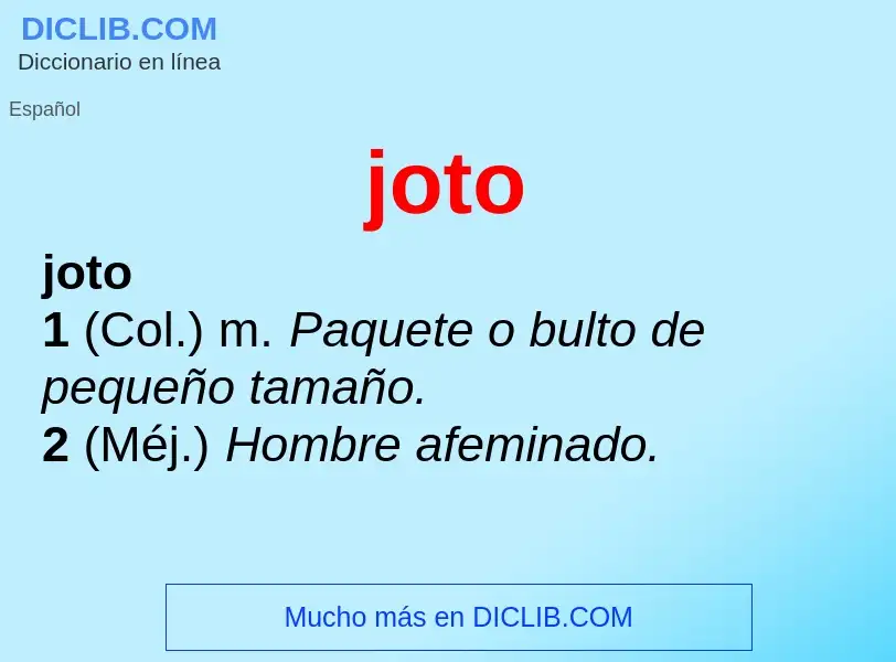 What is joto - definition