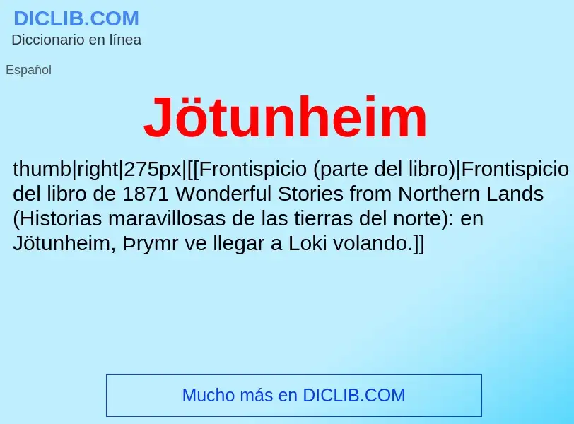 ¿Qué es Jötunheim? - significado y definición