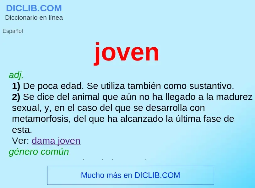 What is joven - meaning and definition