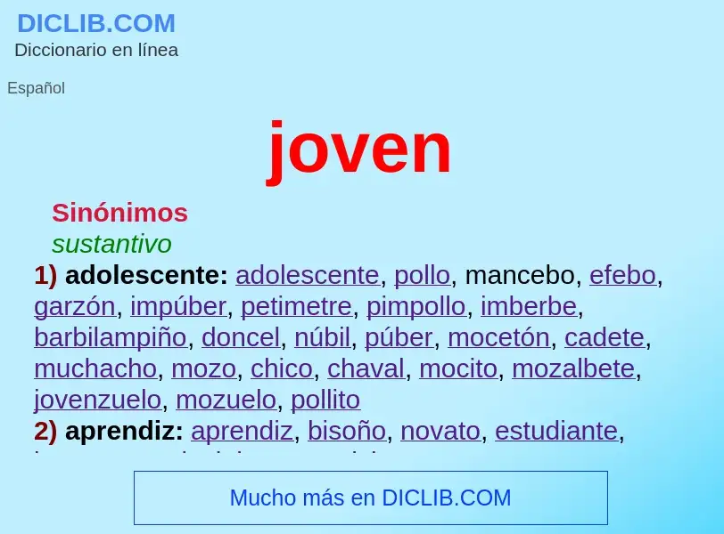 What is joven - definition