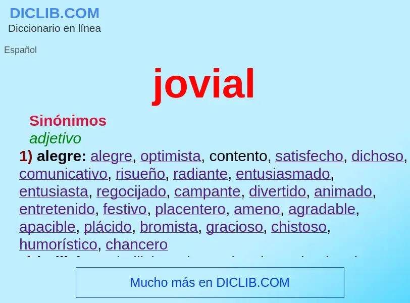 What is jovial - definition