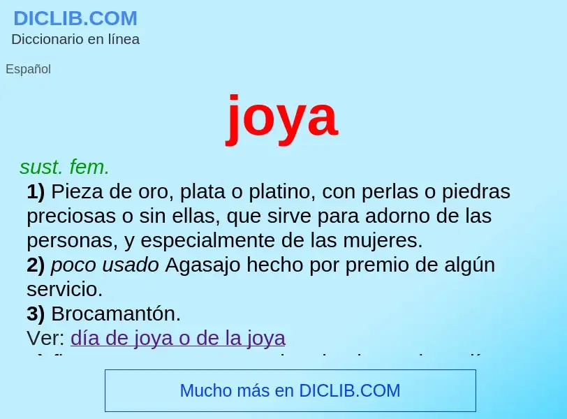 Wat is joya - definition