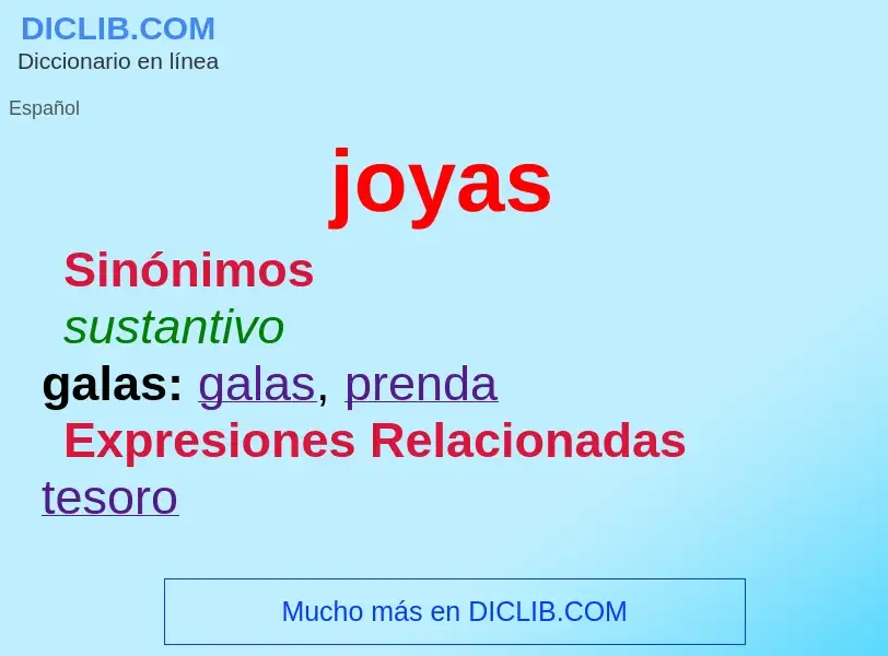 Wat is joyas - definition