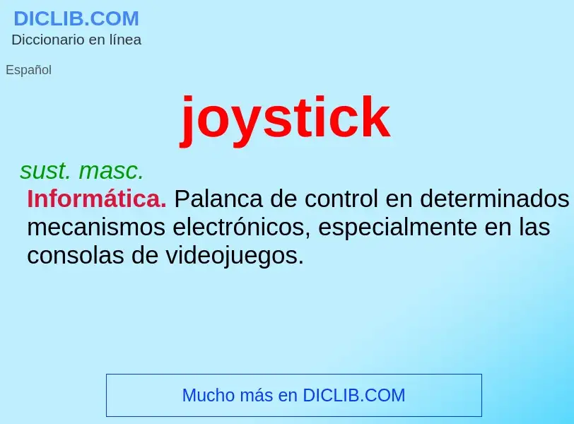 What is joystick - meaning and definition