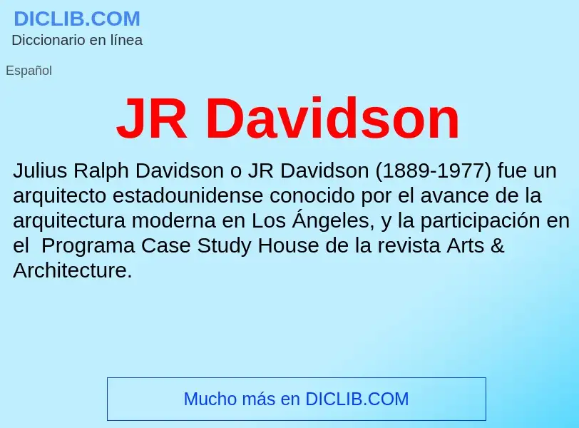 O que é JR Davidson - definição, significado, conceito