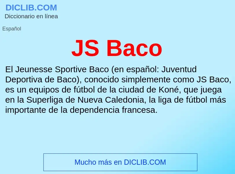 O que é JS Baco - definição, significado, conceito