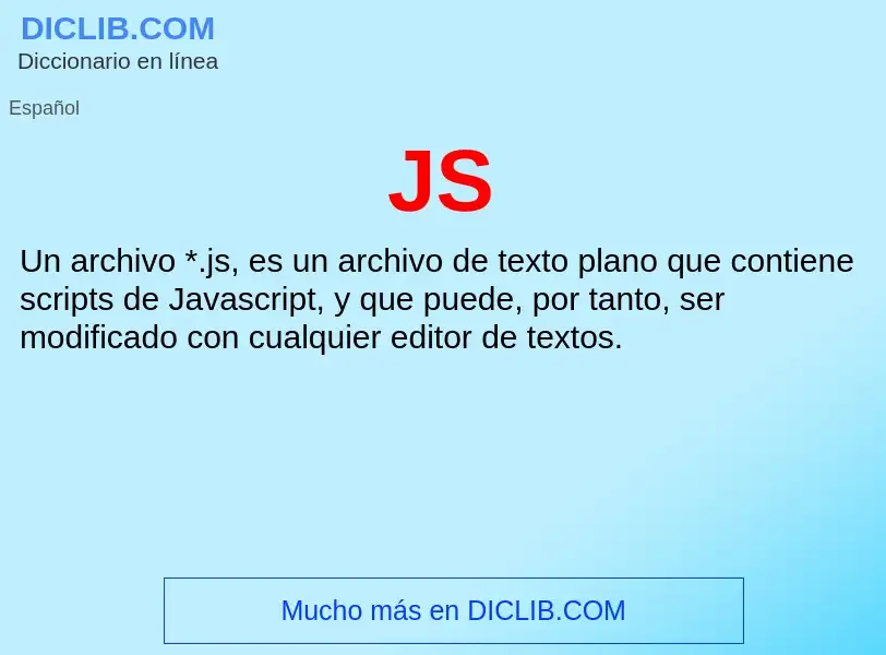 O que é JS - definição, significado, conceito