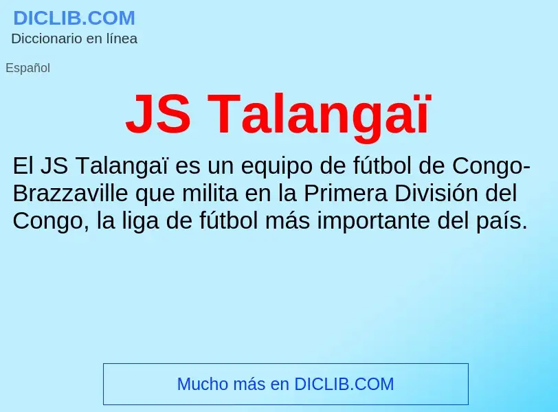 O que é JS Talangaï - definição, significado, conceito