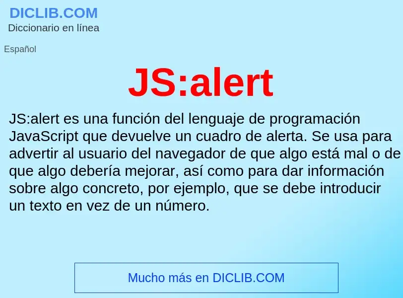 Qu'est-ce que JS:alert - définition