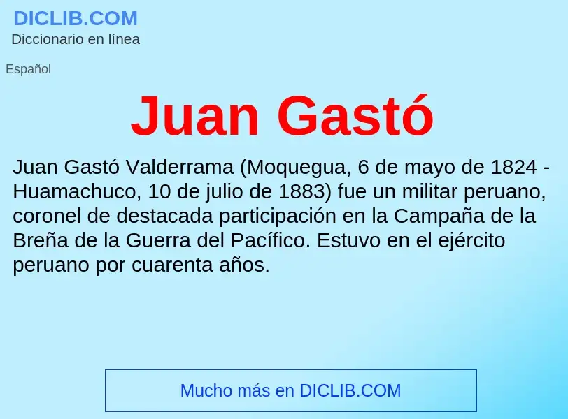 ¿Qué es Juan Gastó? - significado y definición