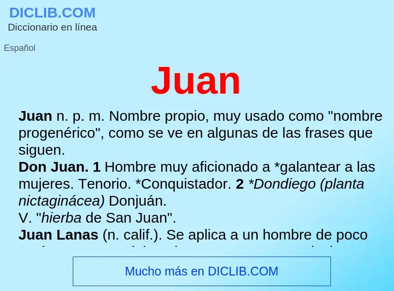 ¿Qué es Juan? - significado y definición