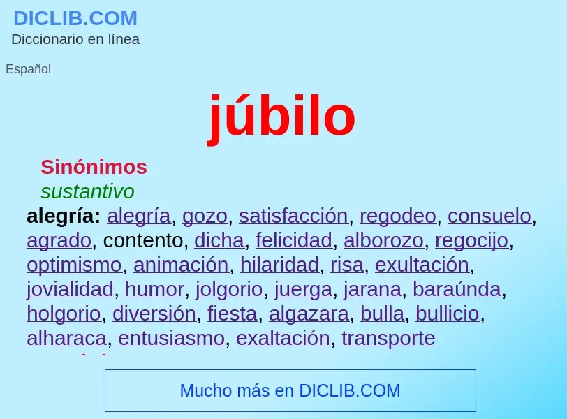 Wat is júbilo - definition