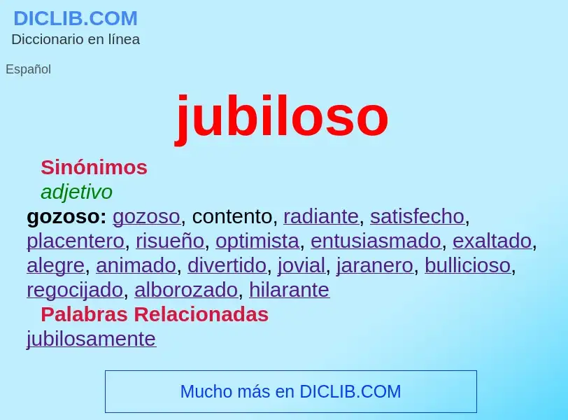 What is jubiloso - meaning and definition