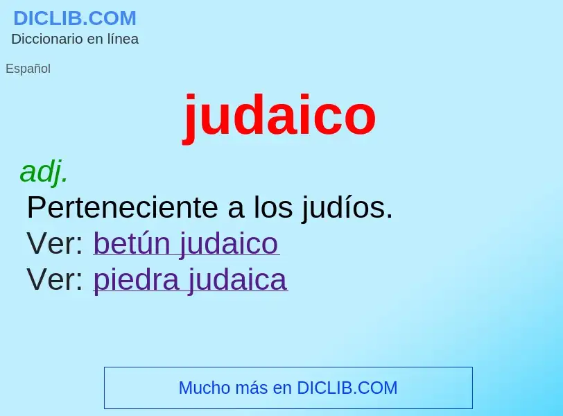 Was ist judaico - Definition