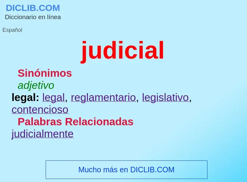 Che cos'è judicial - definizione