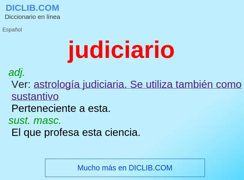 O que é judiciario - definição, significado, conceito