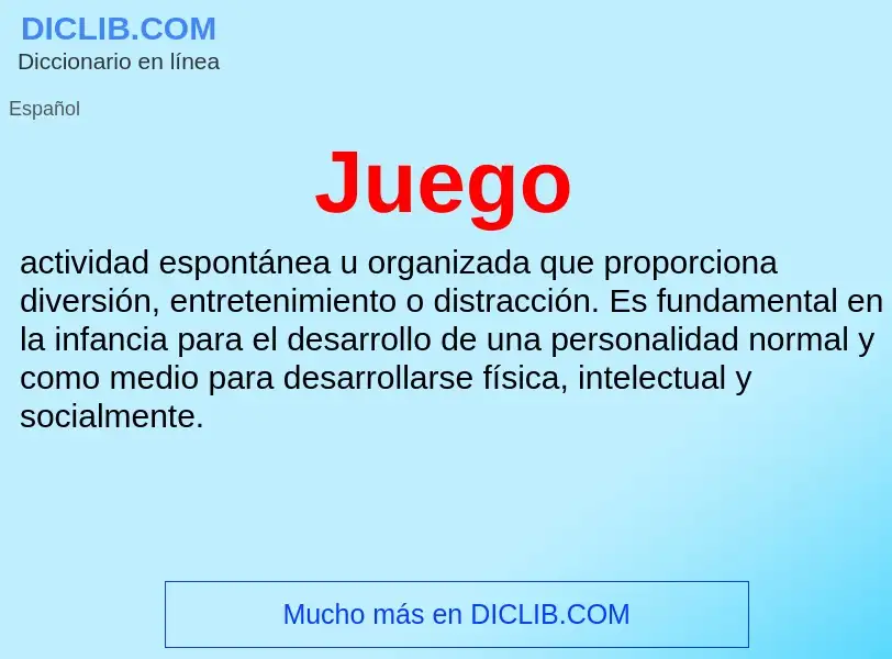 Wat is Juego - definition