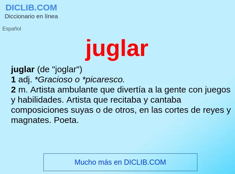 ¿Qué es juglar? - significado y definición