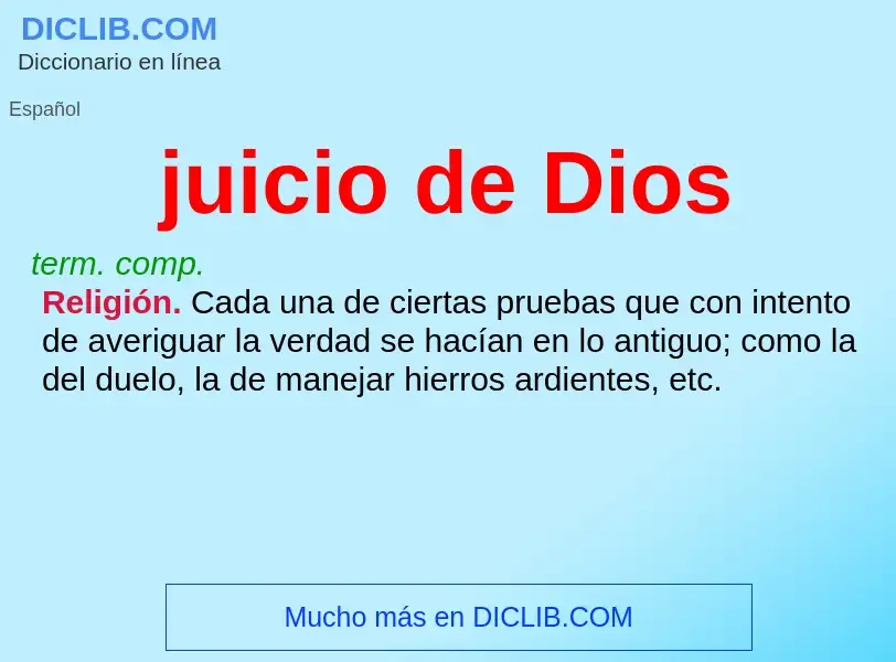 ¿Qué es juicio de Dios? - significado y definición