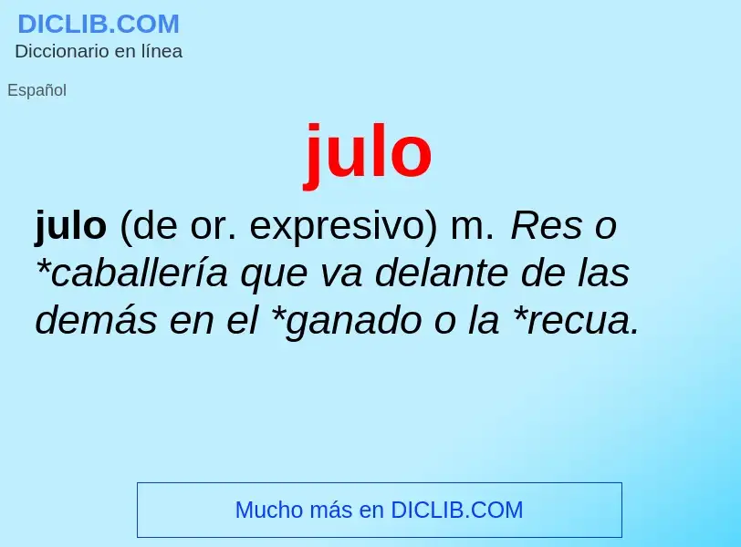 O que é julo - definição, significado, conceito