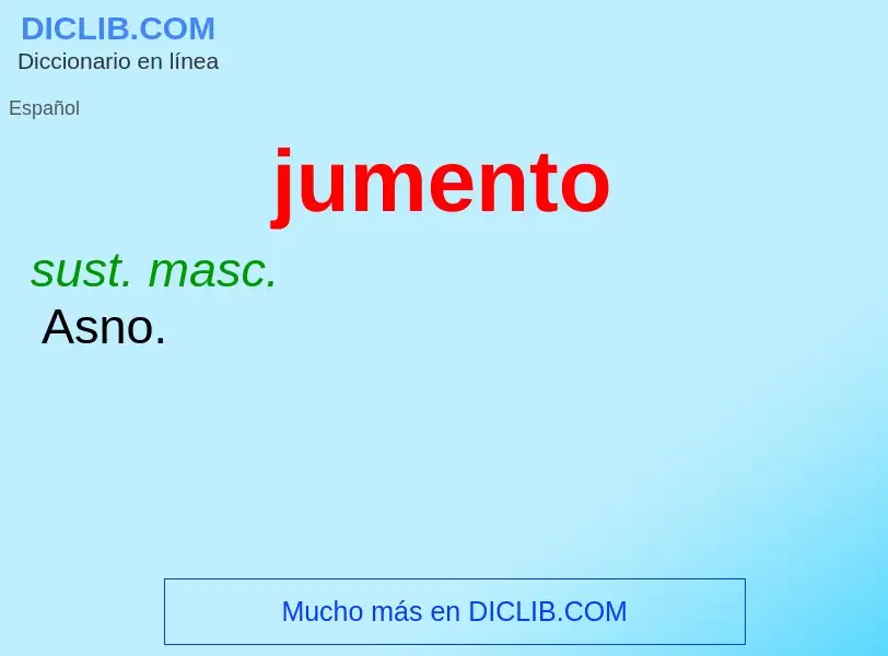 Wat is jumento - definition