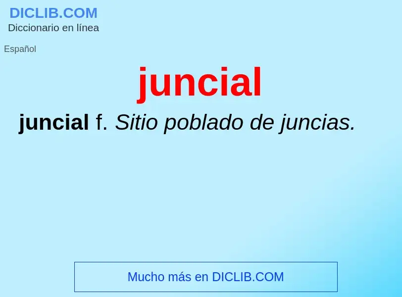 ¿Qué es juncial? - significado y definición