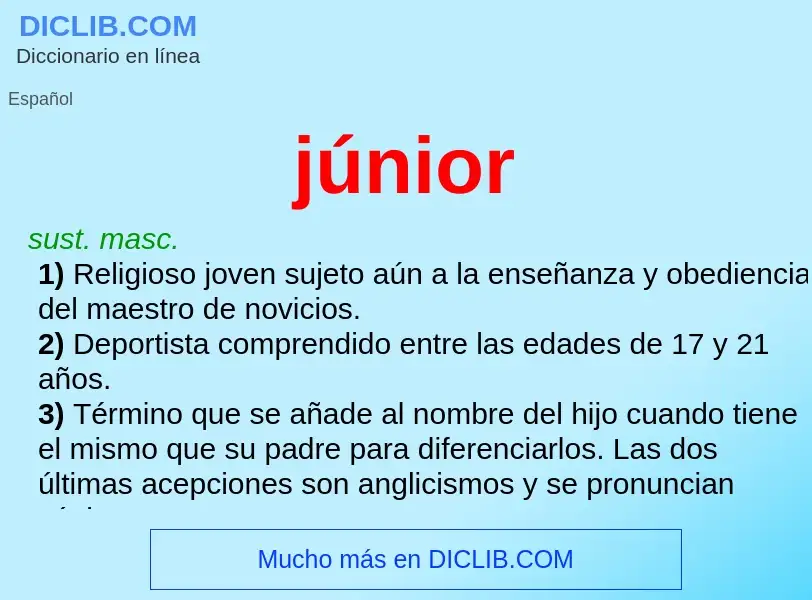 O que é júnior - definição, significado, conceito