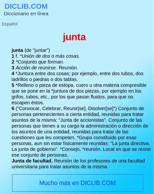 Wat is junta - definition