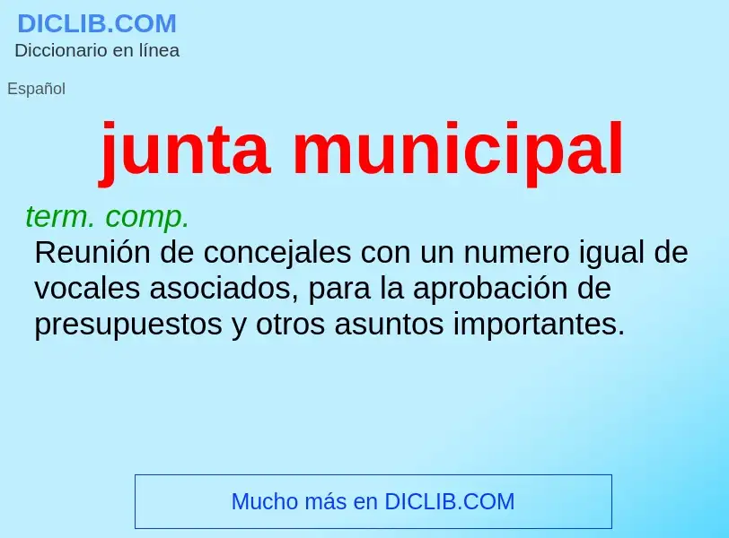 What is junta municipal - definition