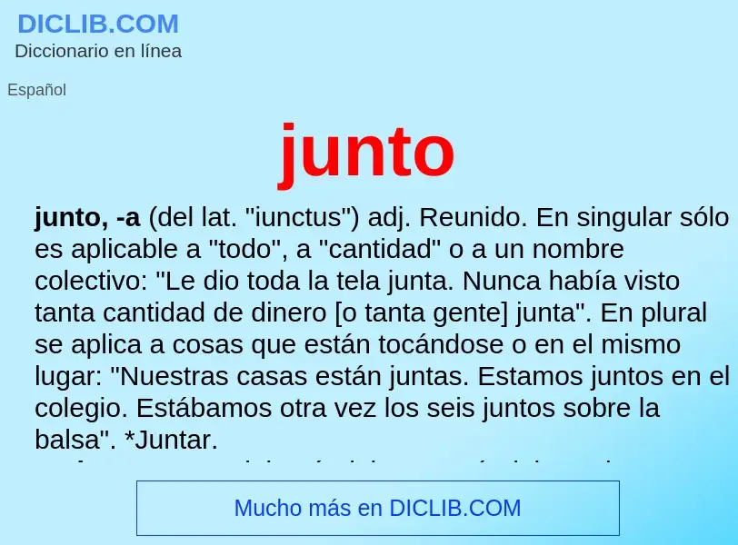 O que é junto - definição, significado, conceito