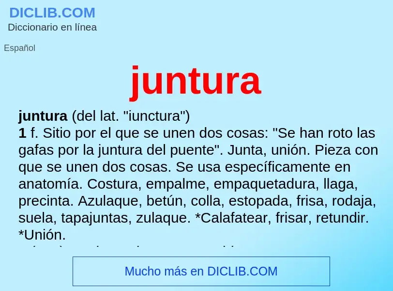 What is juntura - meaning and definition