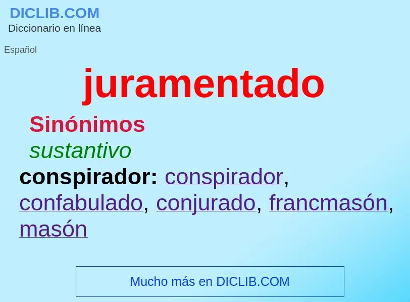 Was ist juramentado - Definition