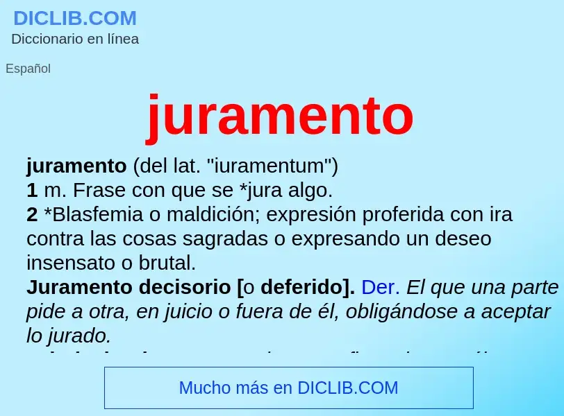 Wat is juramento - definition