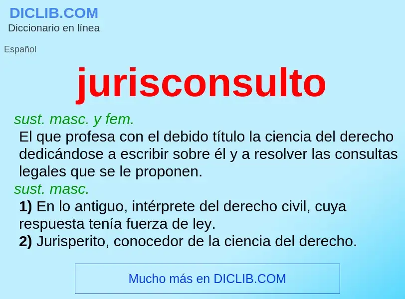 What is jurisconsulto - definition