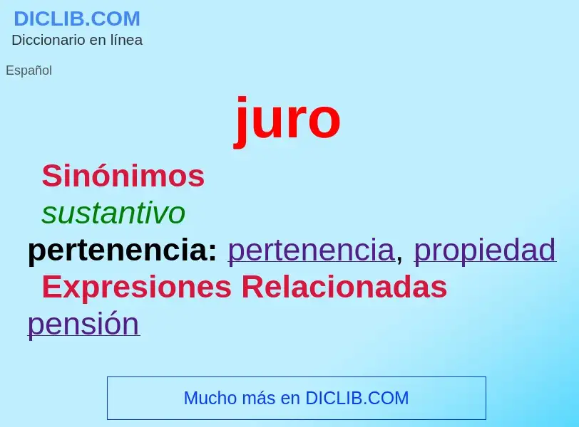 What is juro - definition