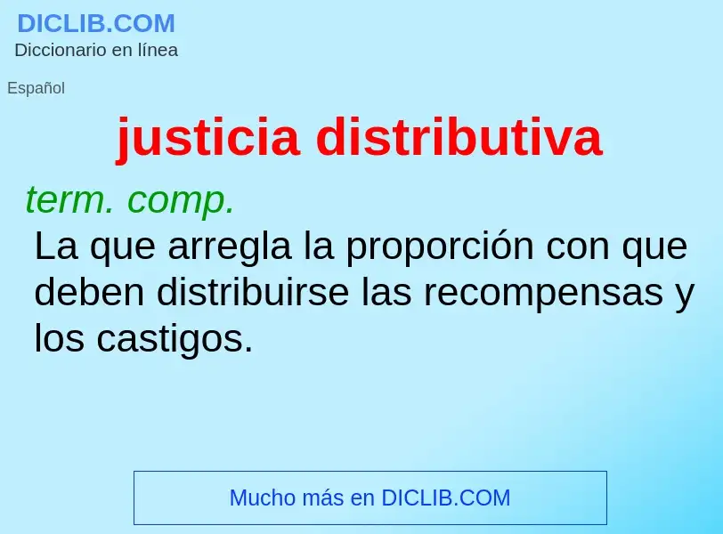 Was ist justicia distributiva - Definition