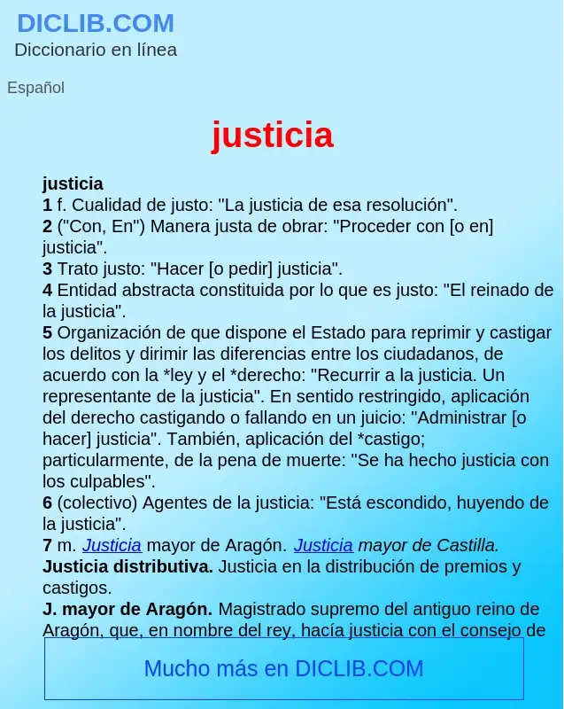 Wat is justicia - definition